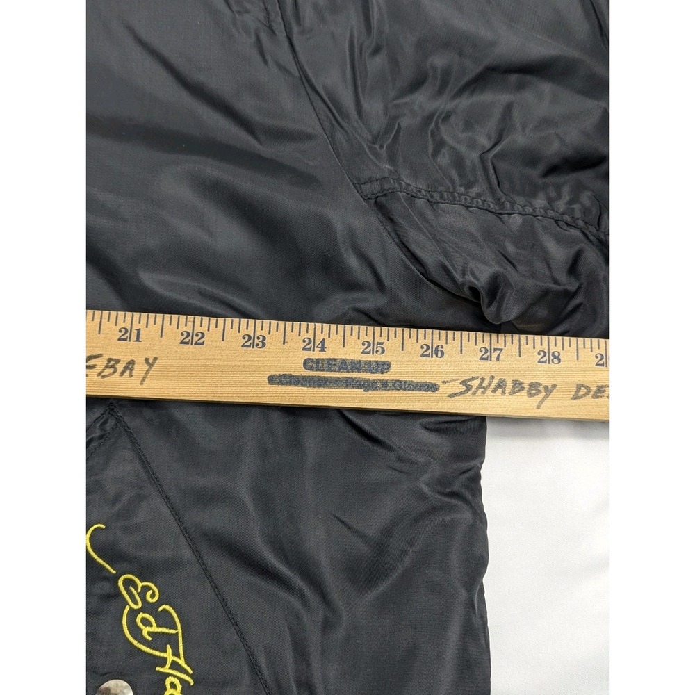 Ed Hardy Bomber Jacket Black Tattoo Patch Dragon Mens‎ Large - Picture 12 of 16